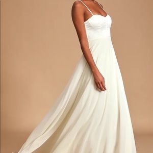 BNWT Lulu’s Best Part Of Me Cream Satin Bustier